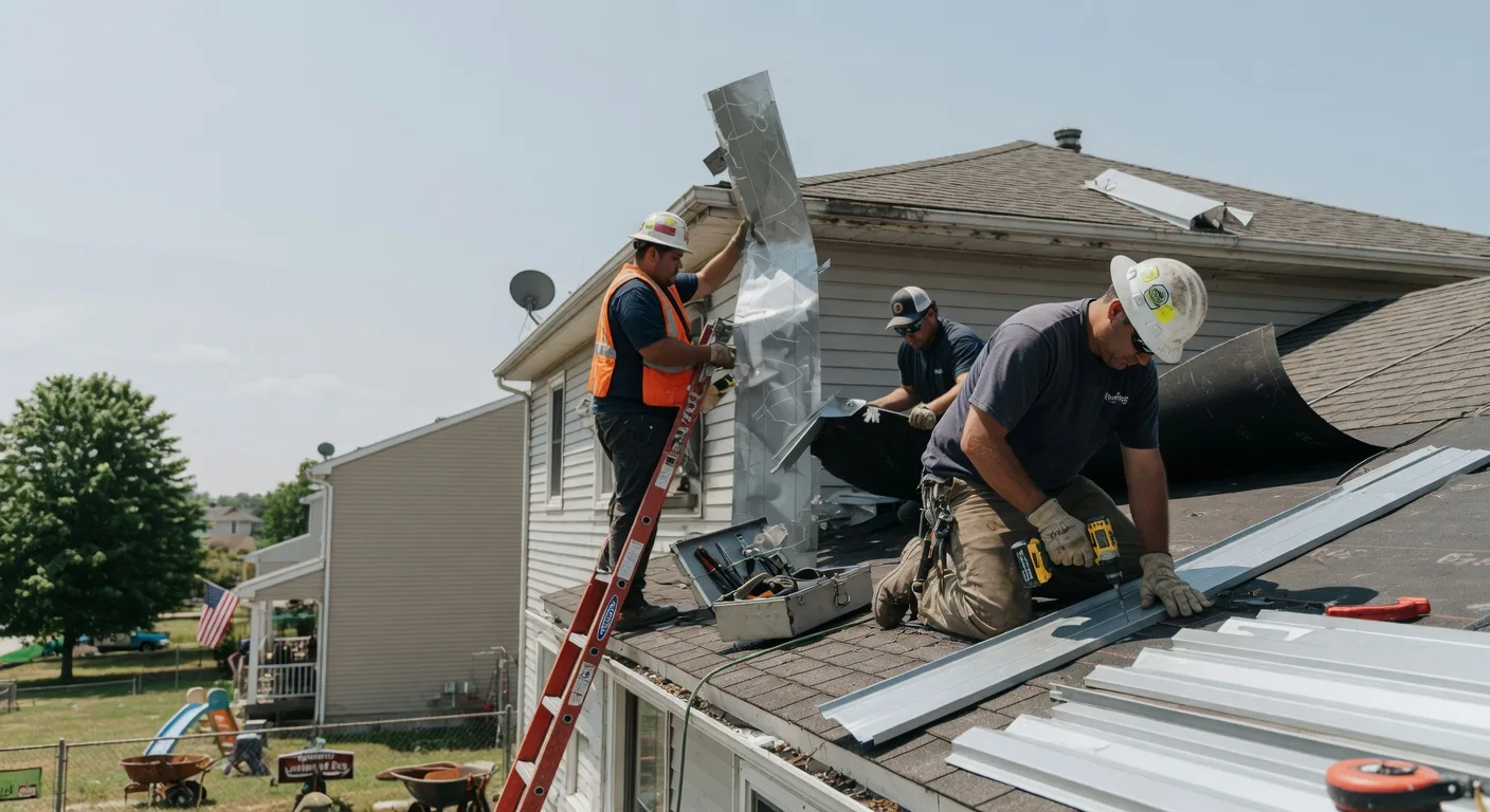 Storm Damage Metal Roof Repair in Rio Grande, OH